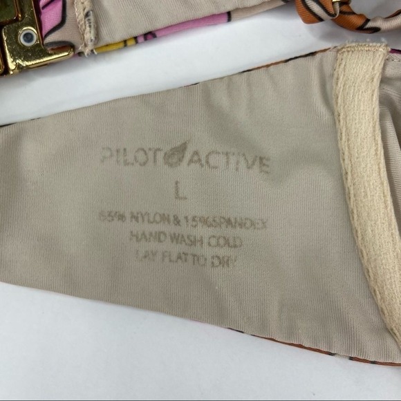 PILOT ACTIVE  Floral Underwire High-Waisted Bikini Swim Suit Size Large - Picture 5 of 5